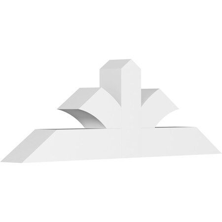 Ekena Millwork Richland Architectural Grade PVC Gable Bracket, 60"W x 20"H x 6"D x 6"F, 8/12 Pitch GBP060X20X0606RIC00